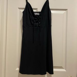 Urban Outfitters black bodycon lace up dress